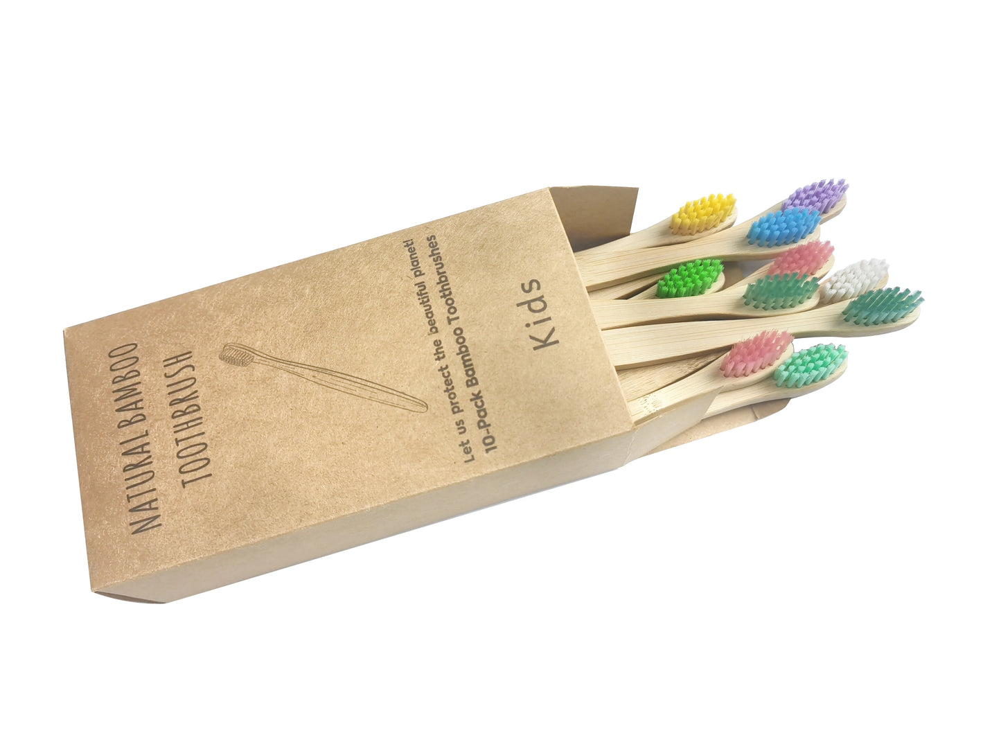 New  Organic Children's Bamboo Toothbrush ten Colors Soft Fibre Bristles Biodegradable Handle Eco Friendly Kids Toothbrushes