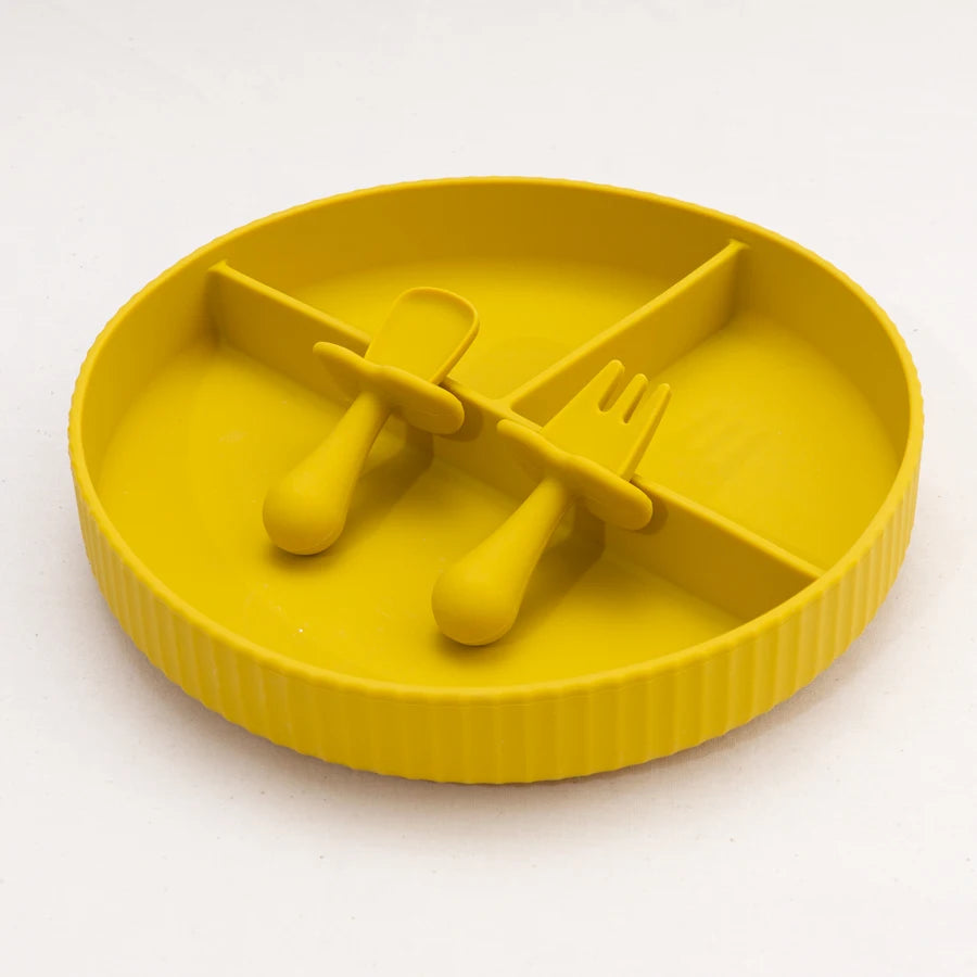 2Pcs/Set BPA Free Silicone Mini Fork Spoon Set