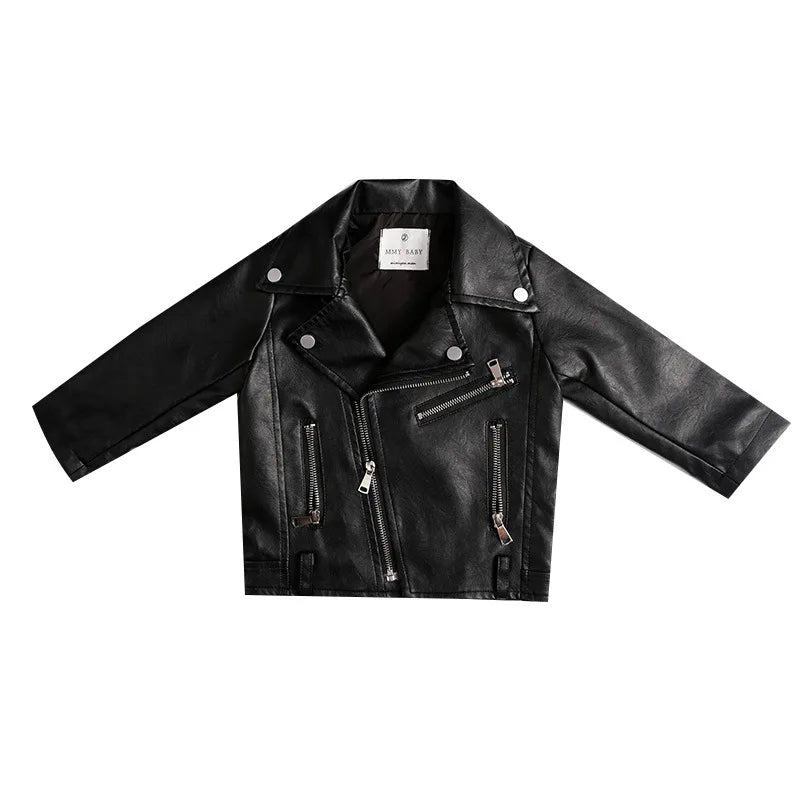 Baby and Girls Faux Leather Motorcycle Jacket