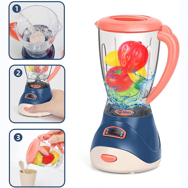 Mini Household Appliances Kitchen Toys, Pretend Play Set with Coffee Maker Blender Mixer and Toaster for Kids Boys Girls Gifts