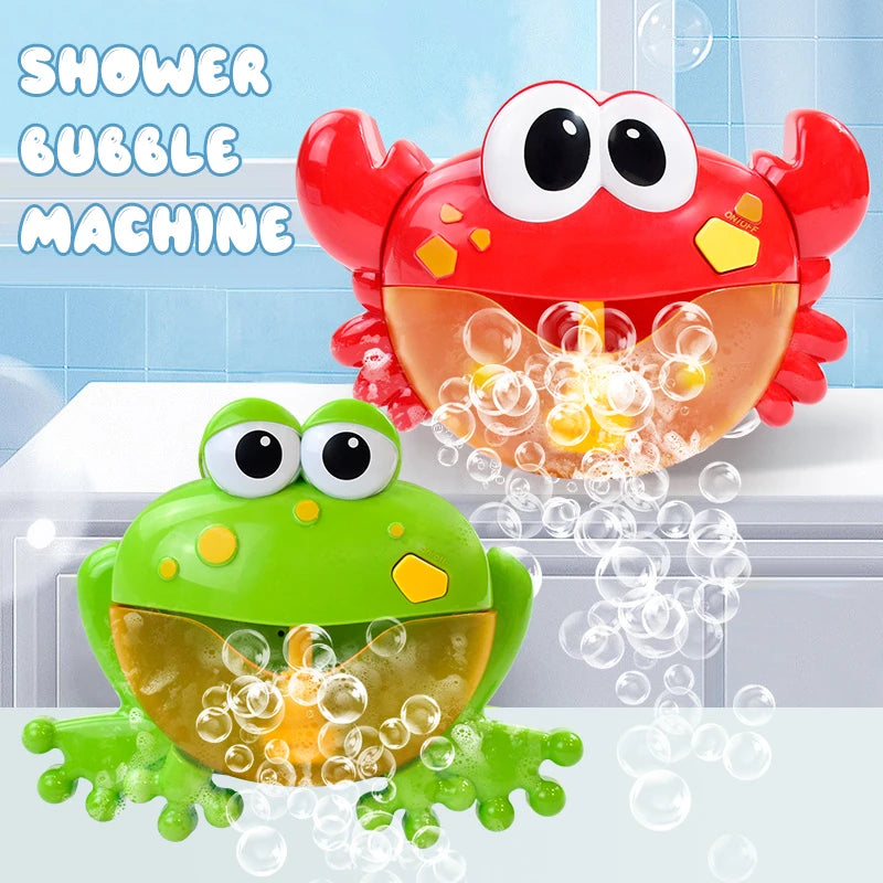 Bubble Crabs Baby Bath Toy Funny Toddler Bath Bubble Maker Pool Swimming Bathtub Soap Machine Bathroom Toys for Children Kids