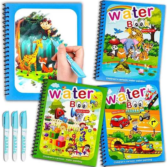 Magical Book Water Drawing Montessori Toys Reusable Coloring Book Magic Water Drawing Book Sensory Early Education for Children