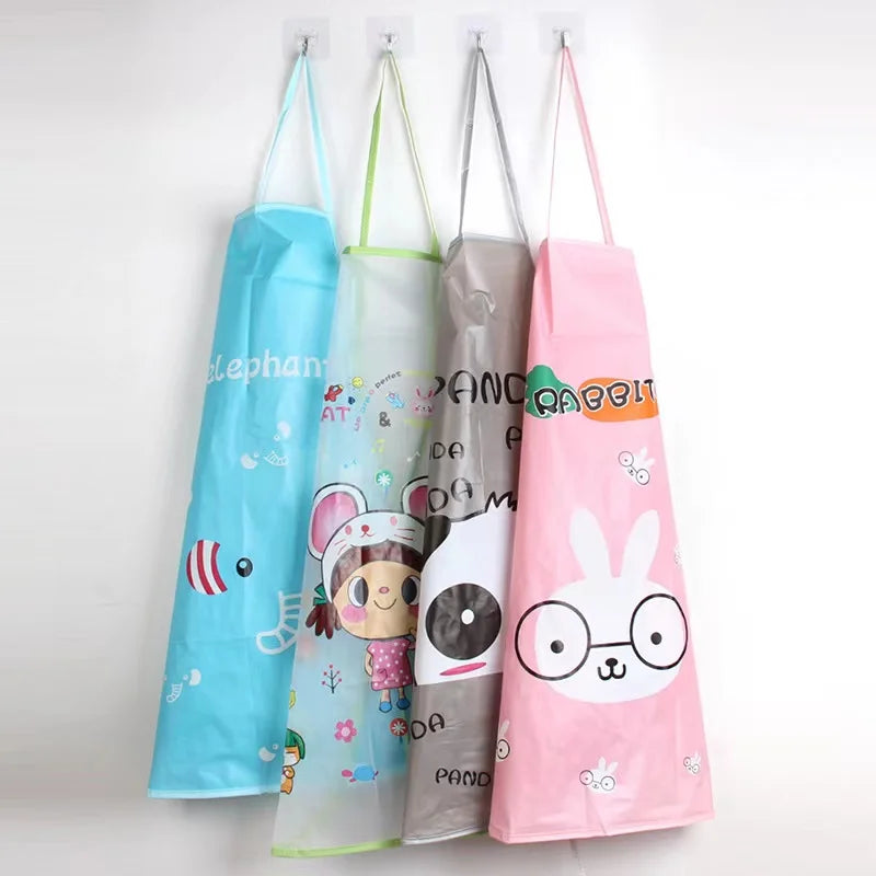 Panda Kids Apron Waterproof 44.5*67.5cm BBQ Bib Apron For Women's Kitchen Apron Cooking Baking Restaurant Workwear Cleaning Tool