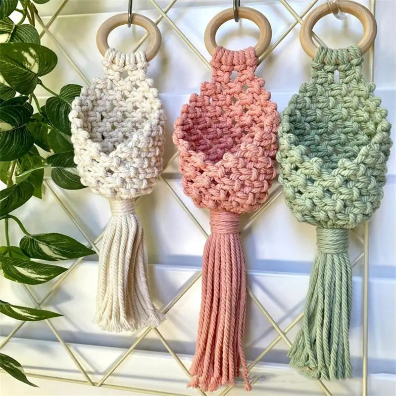 Colorful Macrame Wall Hanging Plant Holder