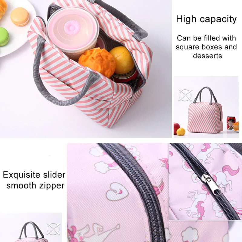 Portable Insulated Lunch Bag for Women & Kids