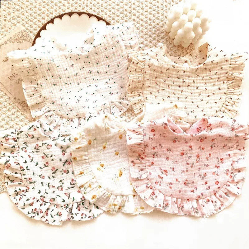 Baby Bibs Infant Burp Cloths - Floral Print Toddler Accessories