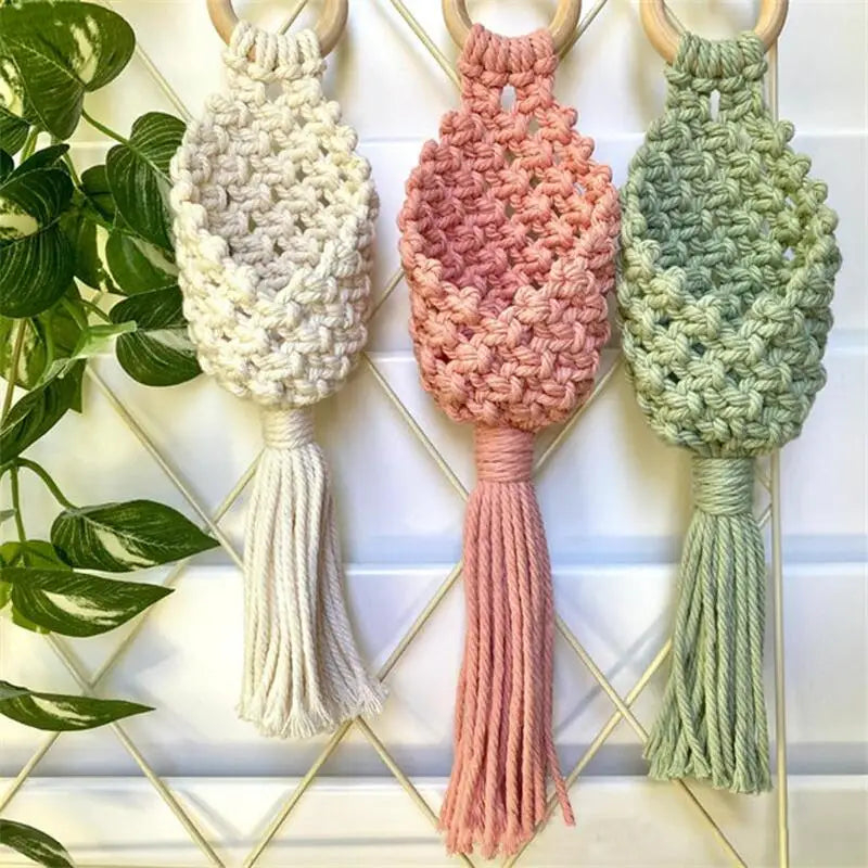 Colorful Macrame Wall Hanging Plant Holder