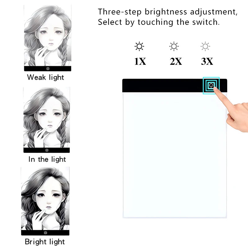 Dimmable LED Drawing Copy Pad Board