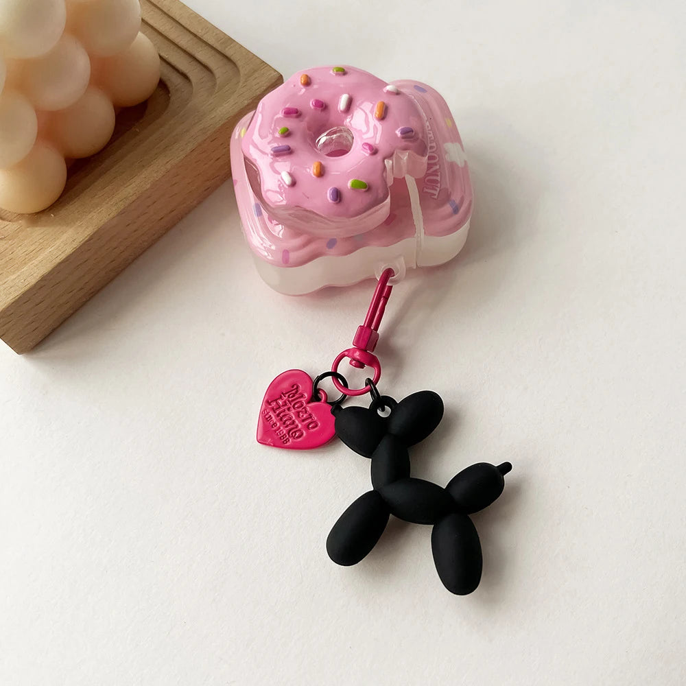 Cute Acrylic Cartoon Balloon Dog Keychains for Women Y2k Bag Pendant Couple Car Key Chains Jewelry Gift Decoration Accessories